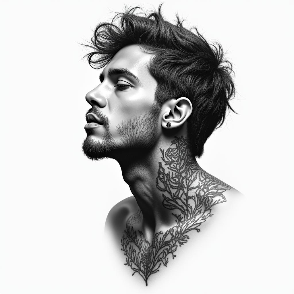 Alejandro, Virgo, Venezuelahigly detailed tattoo