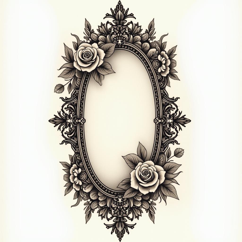 Please provide the specific verse you are interested in, and I can help with the translation or information related to it.in victorian style tattoo, featuring vintage and elegant elements, ornate frames, roses, antique, sepia-toned color scheme