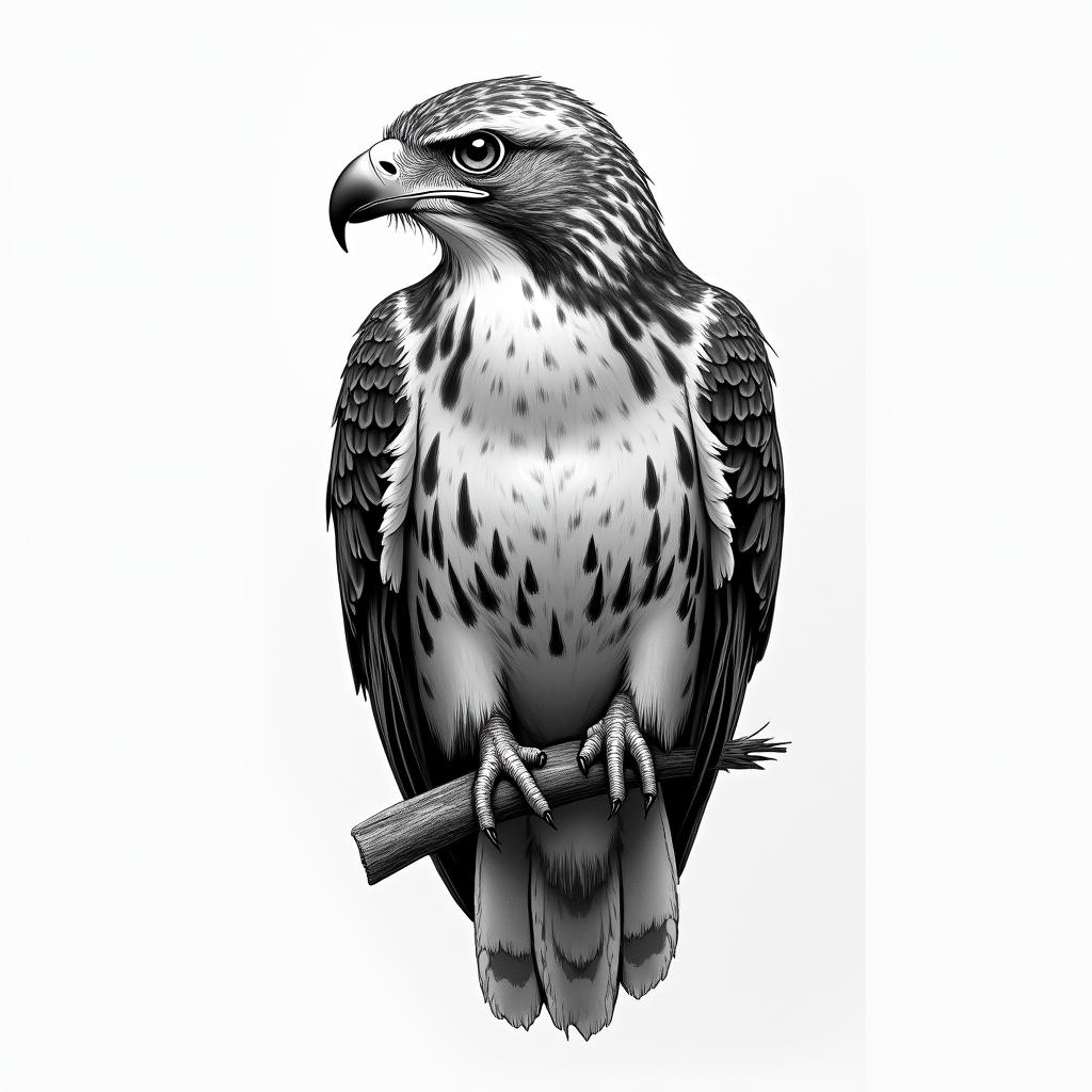Hawkhigly detailed tattoo - Variation 5