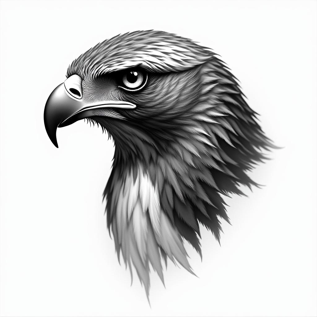 Hawkhigly detailed tattoo - Variation 6