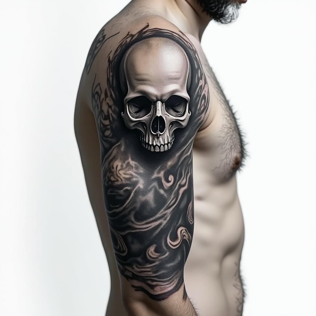 Heartbreaking and misery right sleevehigly detailed tattoo