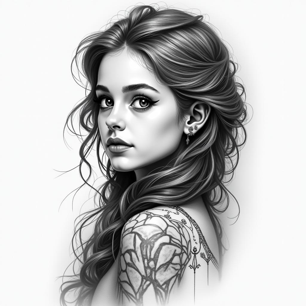 Sofia daughterhigly detailed tattoo - Variation 3