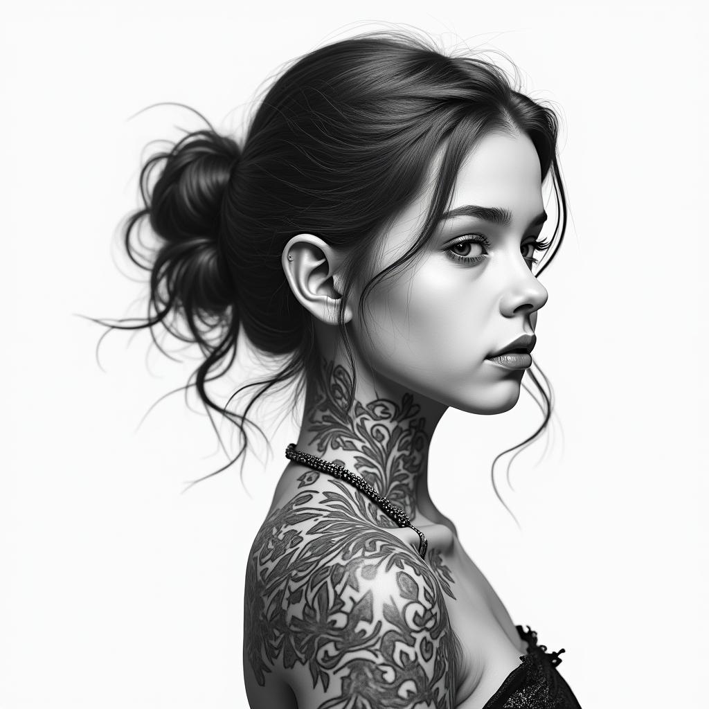 Sofia daughterhigly detailed tattoo