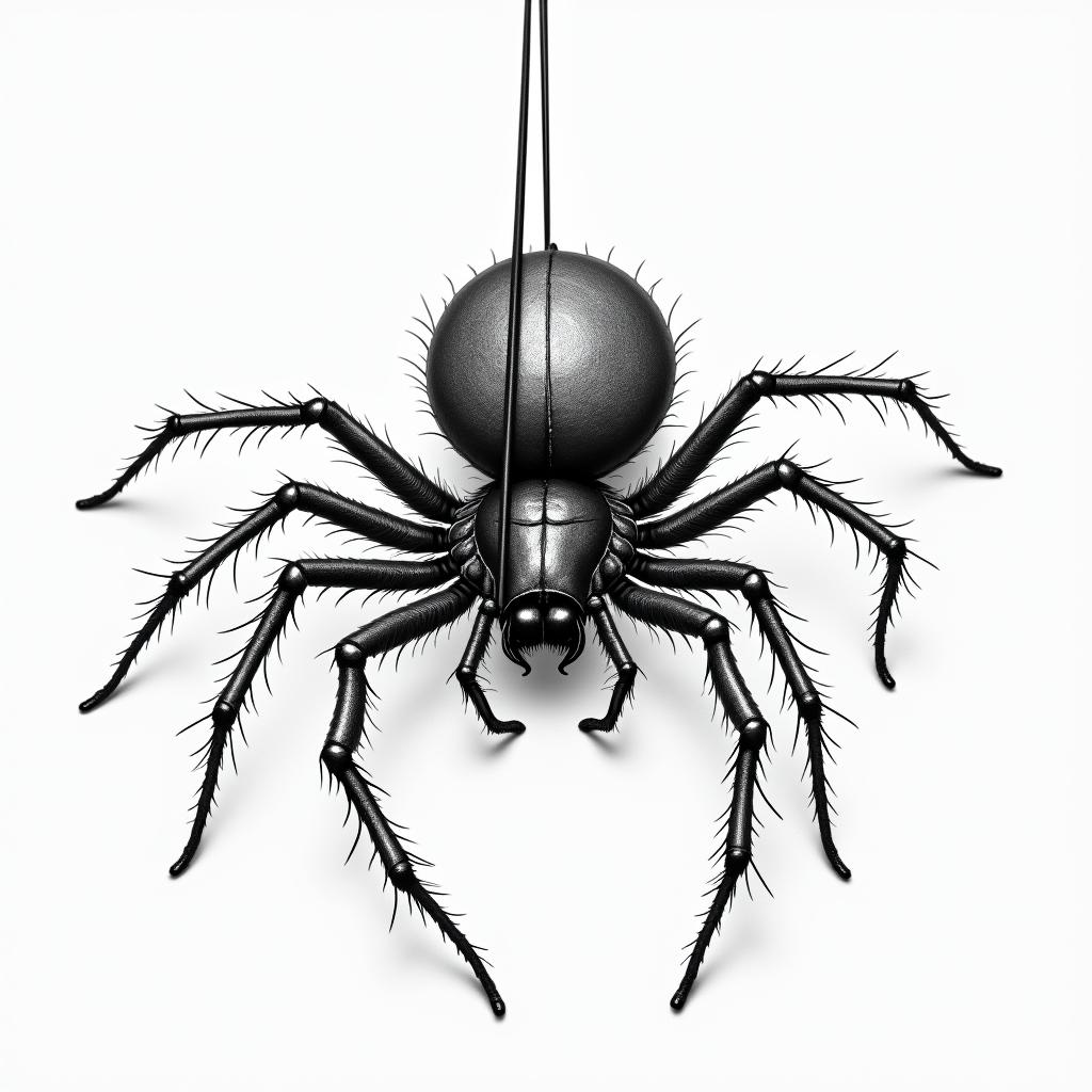 Violin spiderhigly detailed tattoo