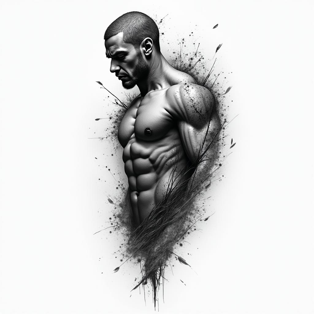 Strengthhigly detailed tattoo