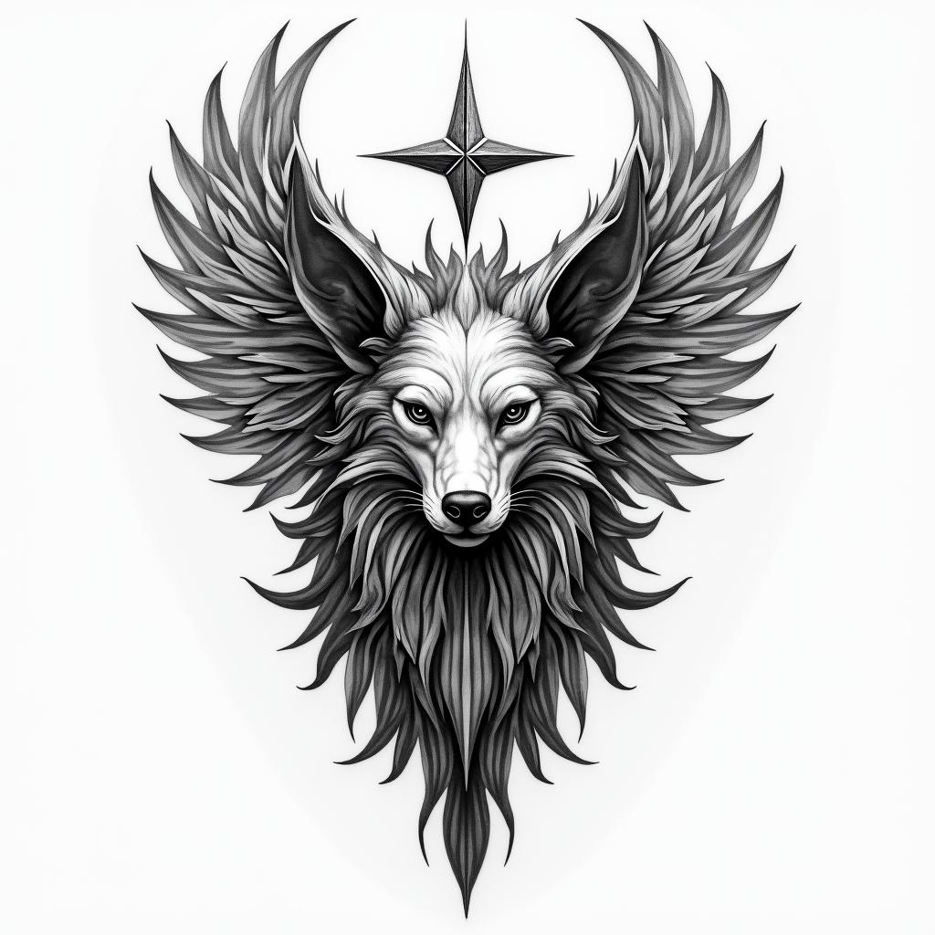 Destiny spirit animalhigly detailed tattoo - Variation 4