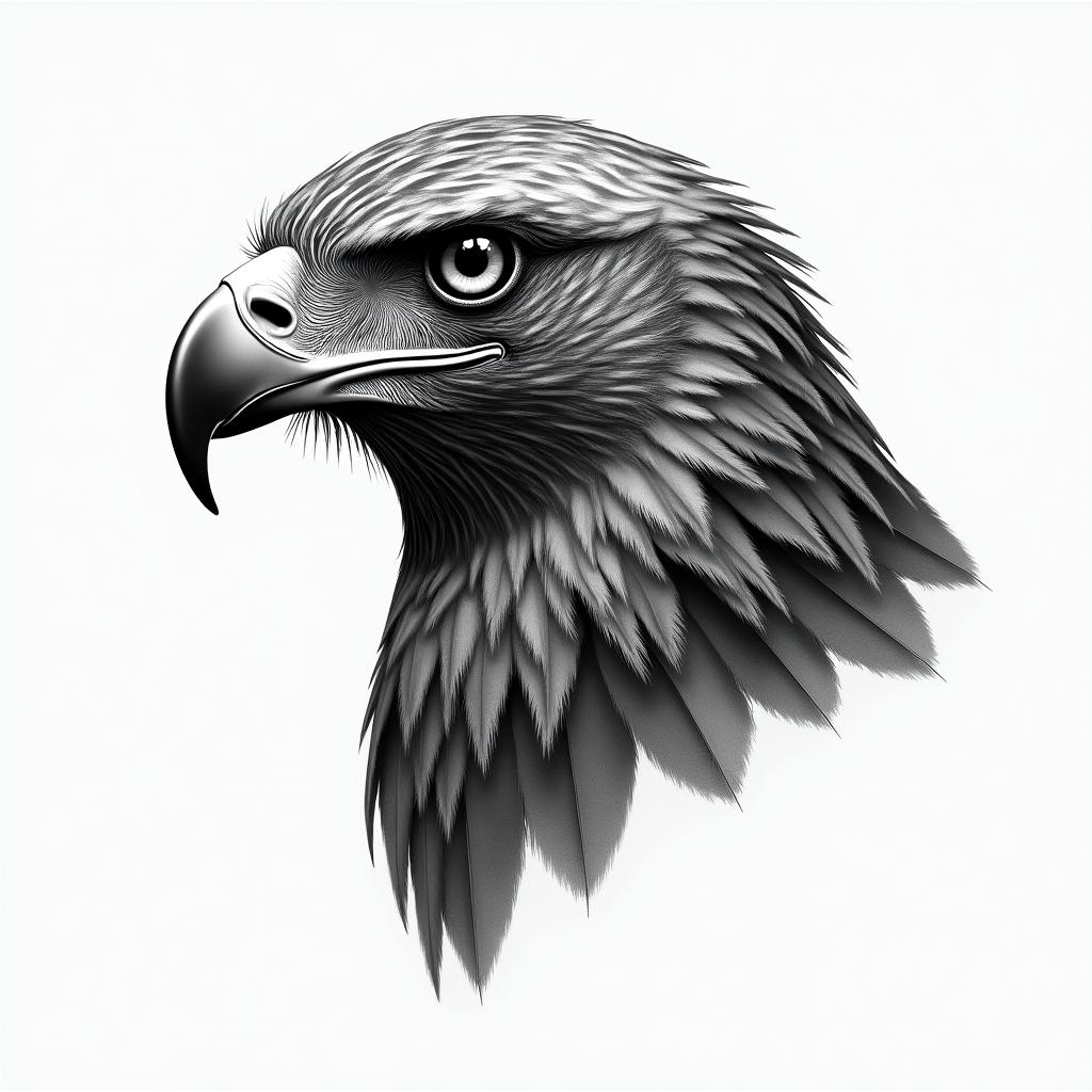 Hawkhigly detailed tattoo - Variation 4