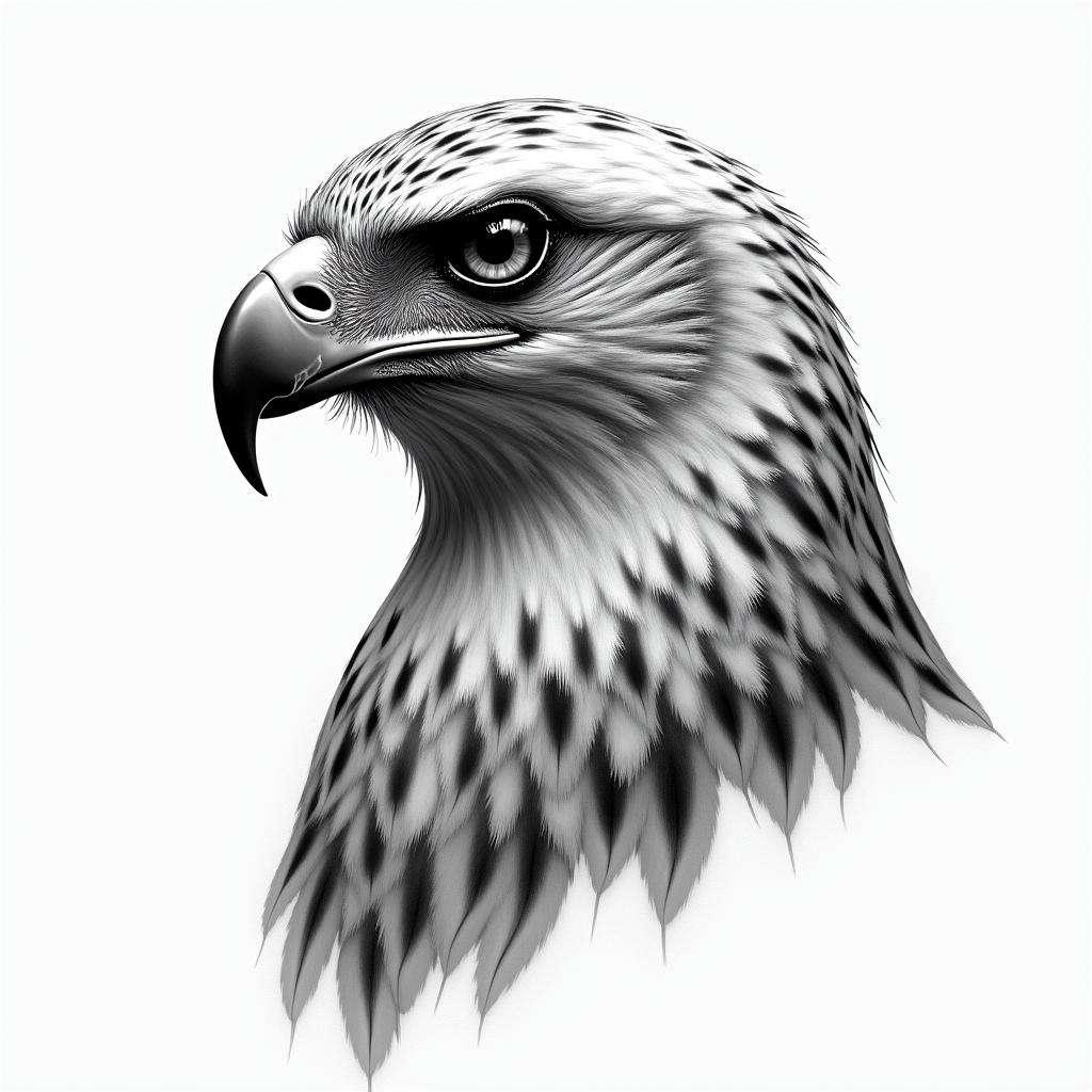 Hawkhigly detailed tattoo - Variation 3