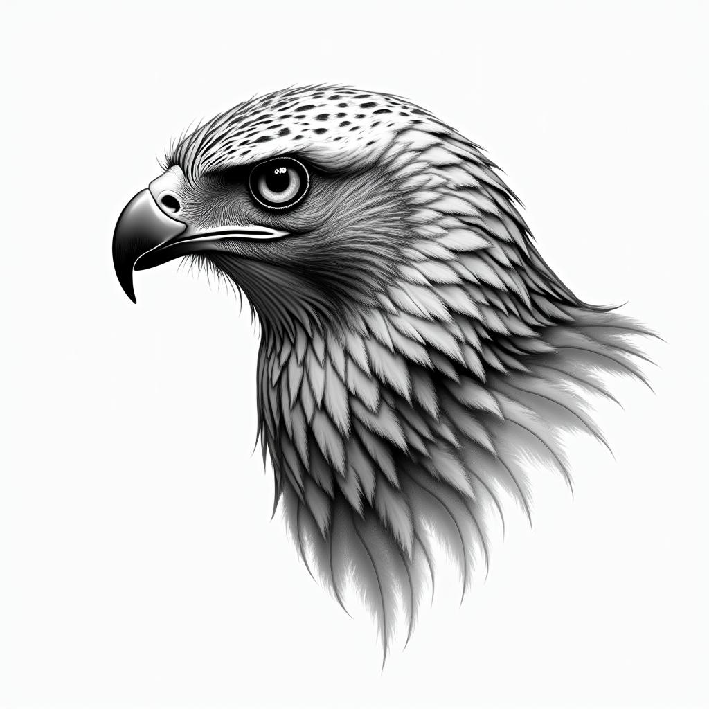 Hawkhigly detailed tattoo - Variation 2
