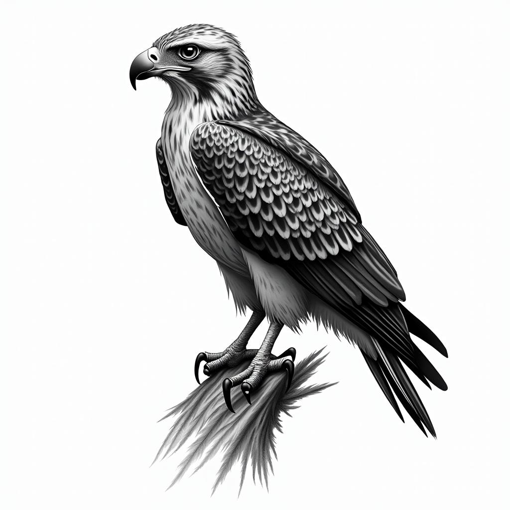Hawkin bohemian style tattoo, 8k - Variation 3