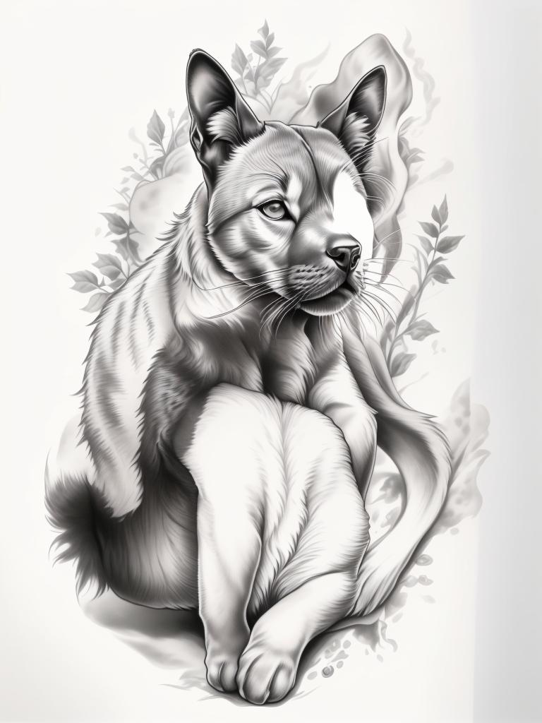 A highly detailed and lifelike composition, tattoo art, realism style, ultra-high resolution, smooth gradients and intricate textures, monochromatic black-and-gray tones, diffused soft lighting for natural depth.undefined
