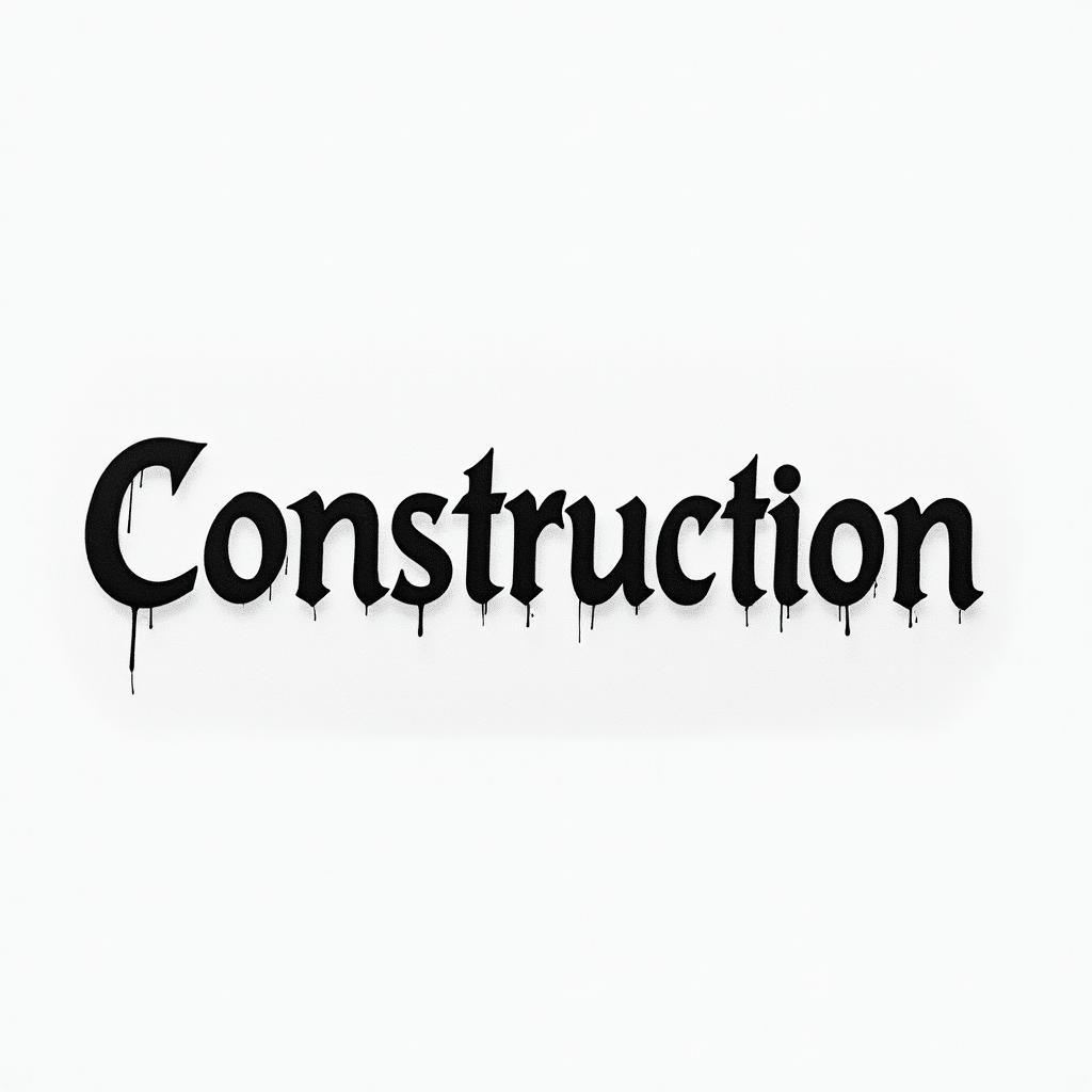 Construction company named “Collins Constructionminimalist text-based tattoo, Monospace font ultra-realistic, perfectly placed, high-quality font design, photo-realistic shading, 8k, high quality, finely detailed typograph - Variation 33