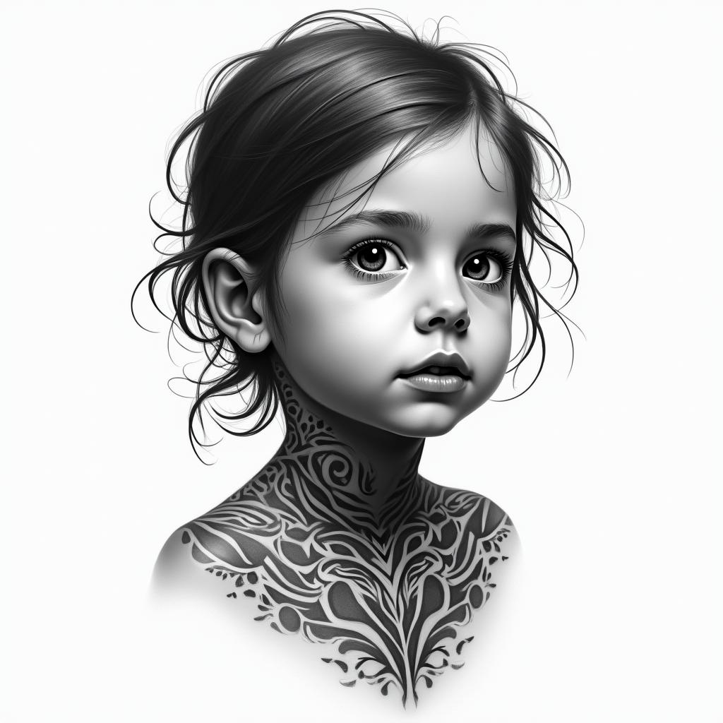 4 kidshigly detailed tattoo - Variation 3