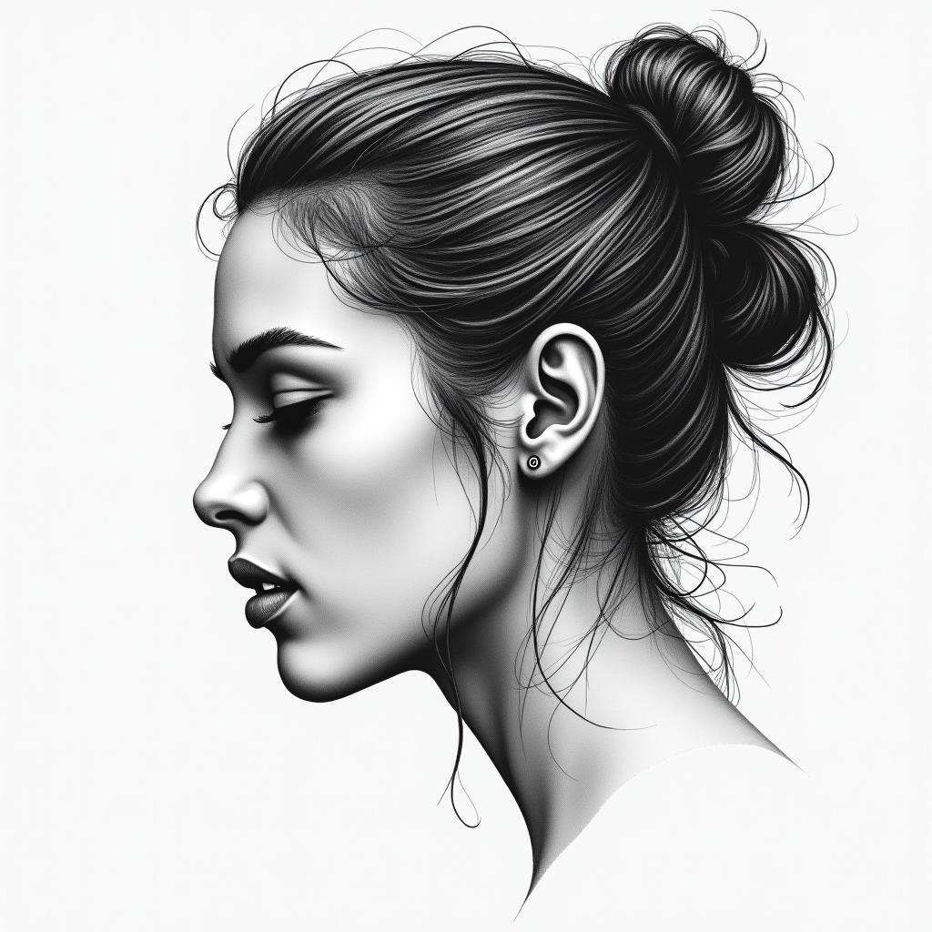 I want a tattoo behind my ear. It should be discreet and embody something like strength, self-discovery, that I have found my home in Mölln. That I have come a long way and will continue to move forward.higly detailed tattoo - Variation 3