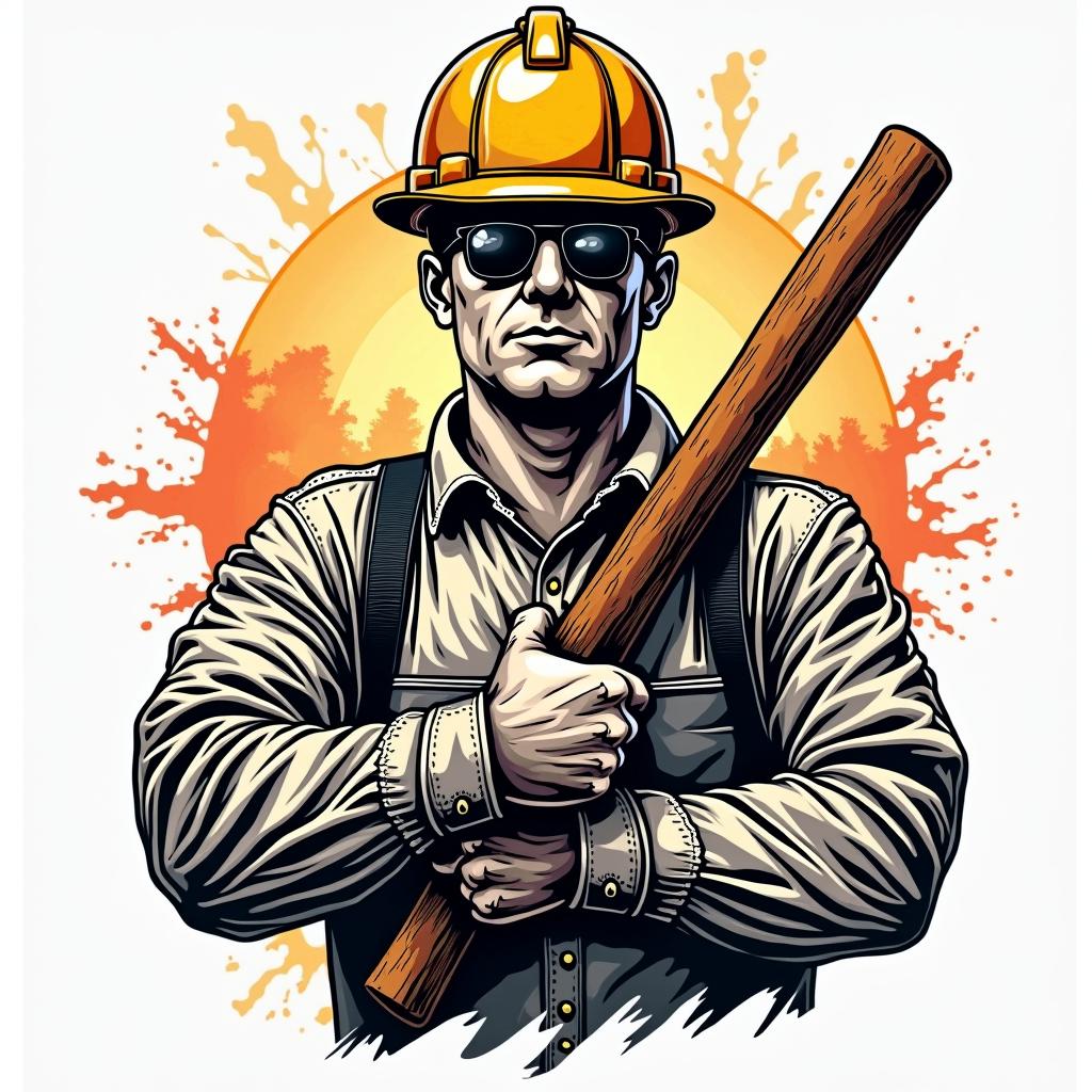 Construction company named “Collins Constructionin pop art style tattoo, featuring bold and vibrant colors, exaggerated outlines, iconic imagery, inspired by comic books and speech bubbles, comic book characters, retro pop culture - Variation 27