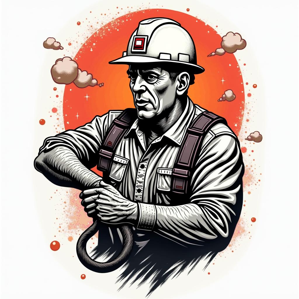 Construction company named “Collins Constructionin pop art style tattoo, featuring bold and vibrant colors, exaggerated outlines, iconic imagery, inspired by comic books and speech bubbles, comic book characters, retro pop culture - Variation 28
