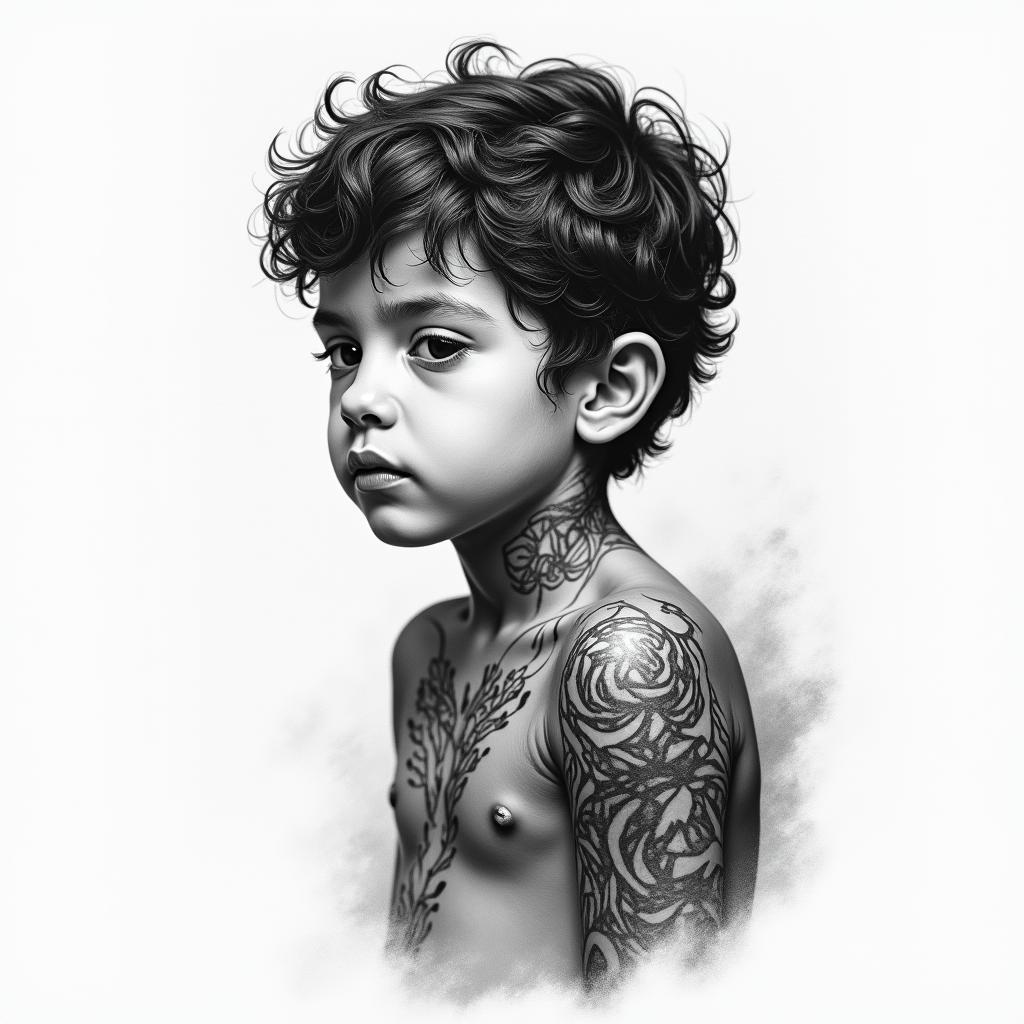 Kidshigly detailed tattoo