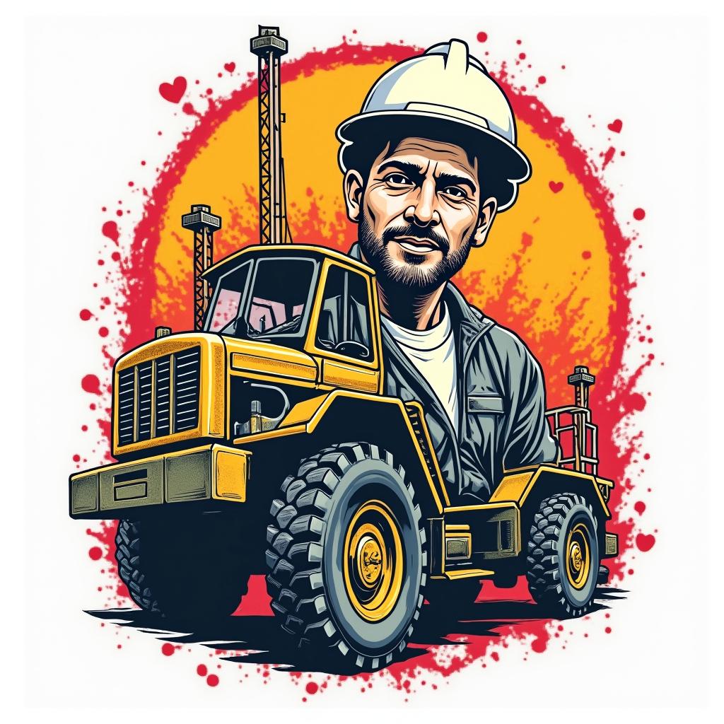 Construction company named “Collins Constructionin pop art style tattoo, featuring bold and vibrant colors, exaggerated outlines, iconic imagery, inspired by comic books and speech bubbles, comic book characters, retro pop culture - Variation 16