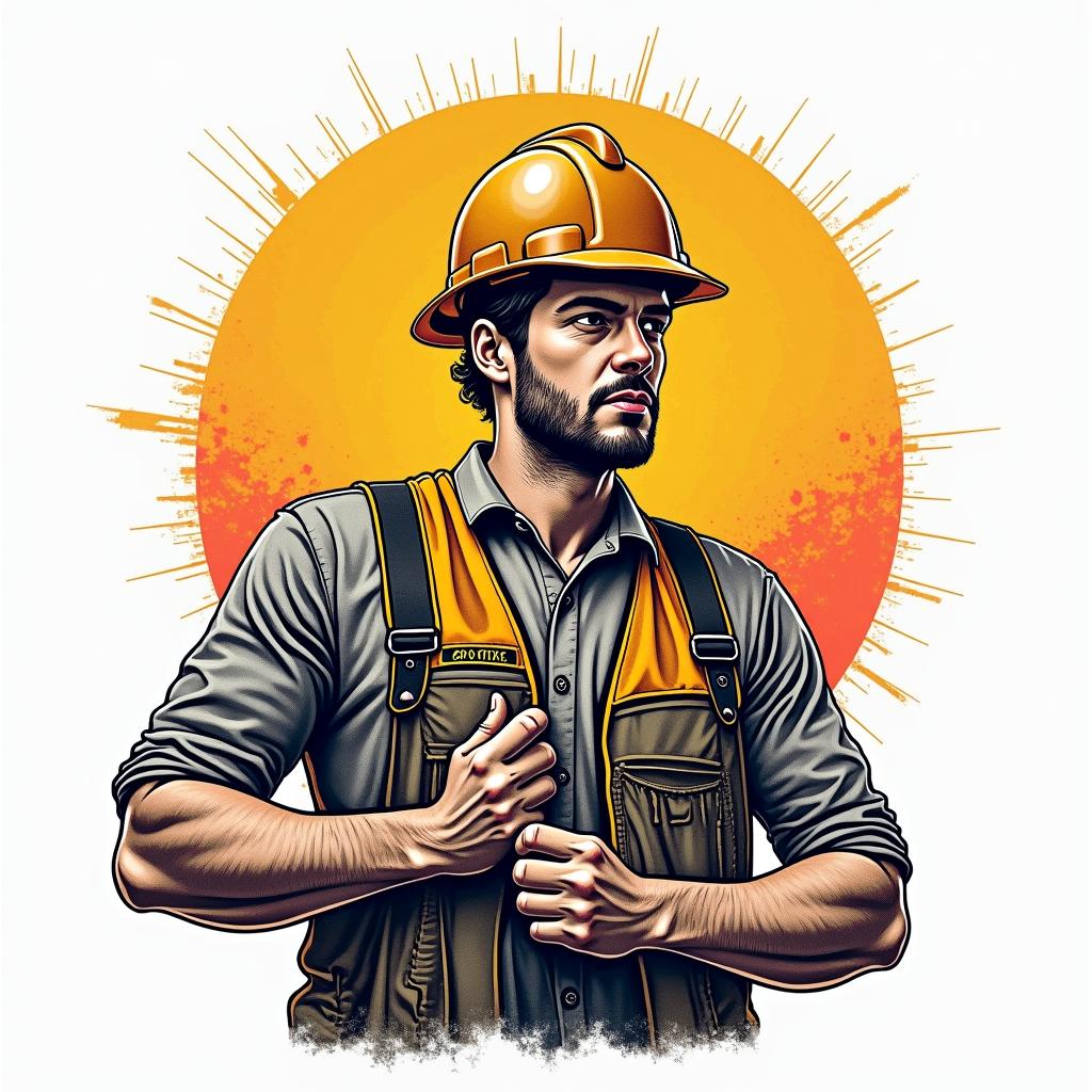 Construction company named “Collins Constructionin pop art style tattoo, featuring bold and vibrant colors, exaggerated outlines, iconic imagery, inspired by comic books and speech bubbles, comic book characters, retro pop culture - Variation 10