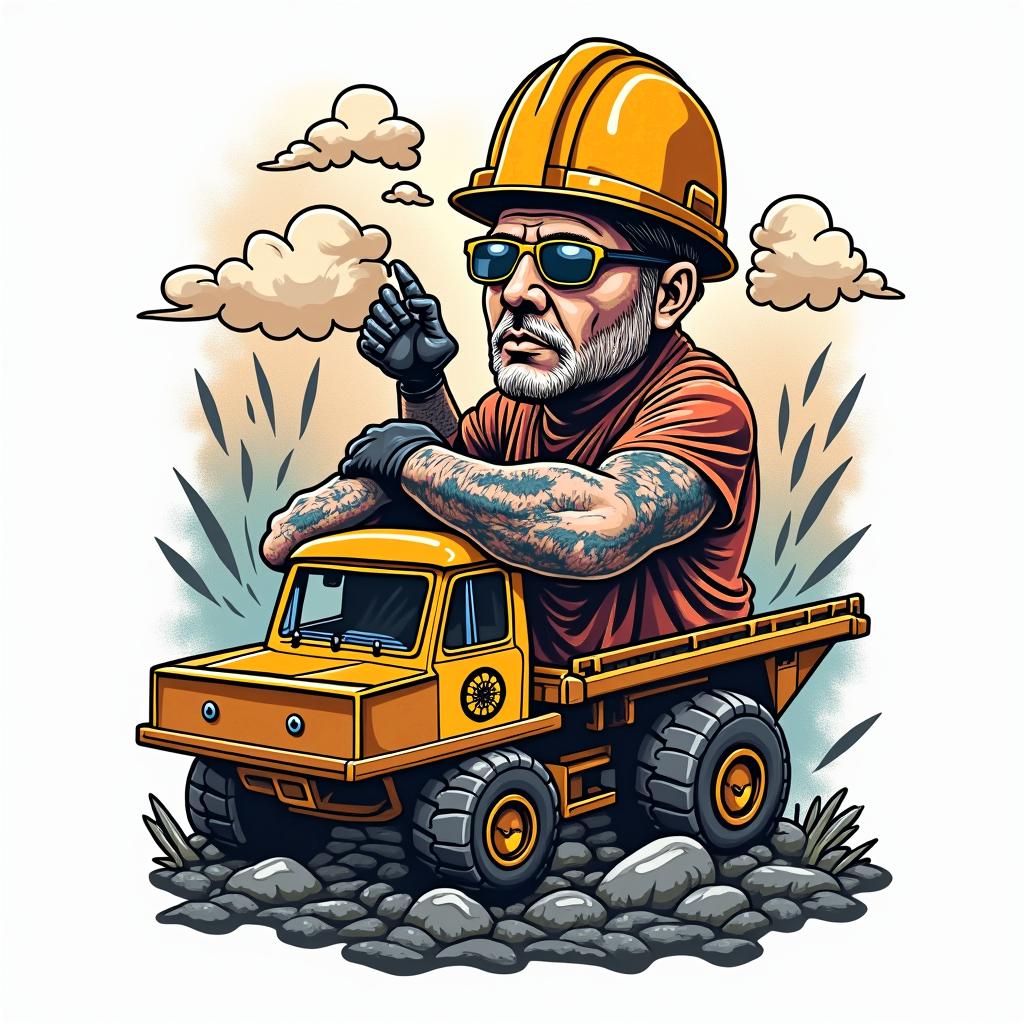 Construction company named “Collins Constructionin pop art style tattoo, featuring bold and vibrant colors, exaggerated outlines, iconic imagery, inspired by comic books and speech bubbles, comic book characters, retro pop culture - Variation 9