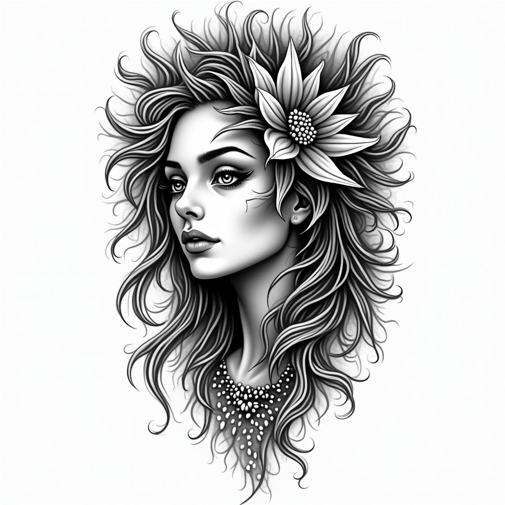 Resiliencein bohemian style tattoo, 8k - Variation 4