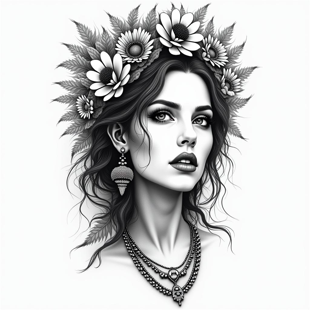 Resiliencein bohemian style tattoo, 8k - Variation 3