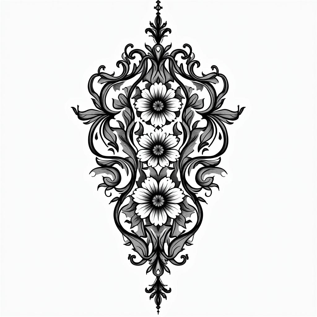 Blackwork tattoo example 4