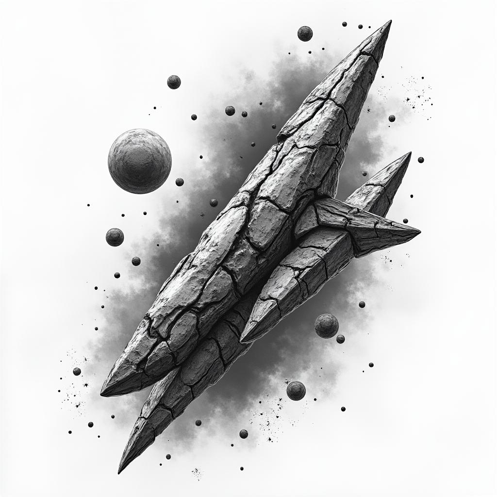 Space battlehigly detailed tattoo - Variation 4