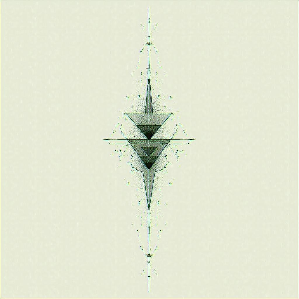 Fitdancein minimalist style tattoo, featuring simple shapes and fine lines, with minimal shading and details, tiny triangles, creating a sense of balance and harmony - Variation 2