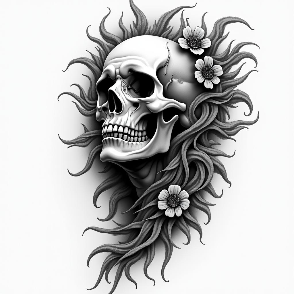 Deathhigly detailed tattoo - Variation 2