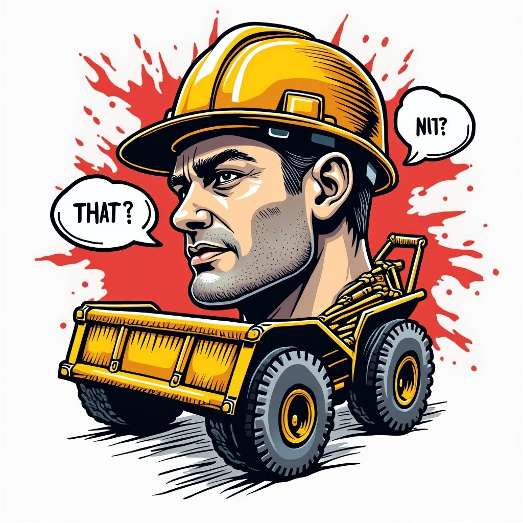 Construction company named “Collins Constructionin pop art style tattoo, featuring bold and vibrant colors, exaggerated outlines, iconic imagery, inspired by comic books and speech bubbles, comic book characters, retro pop culture