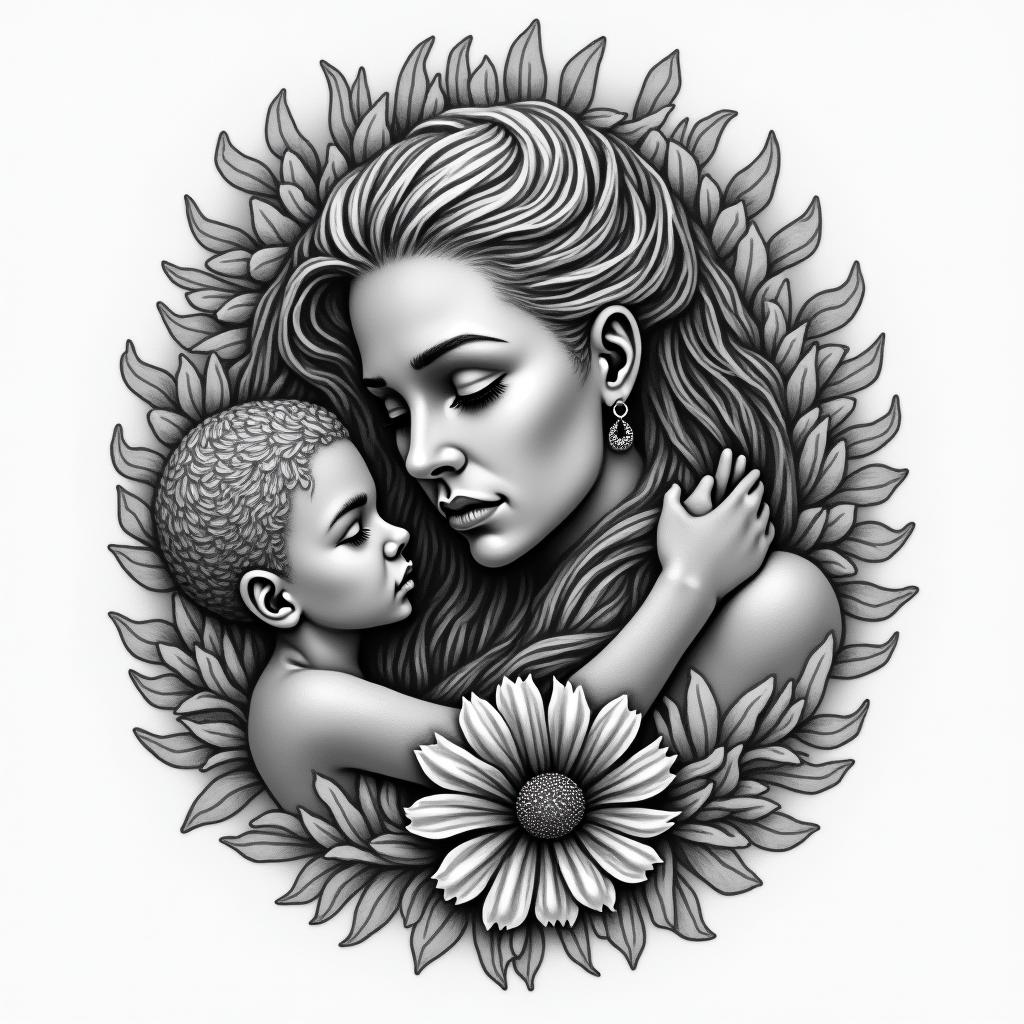 In the memory my family that has pass awayhigly detailed tattoo - Variation 7