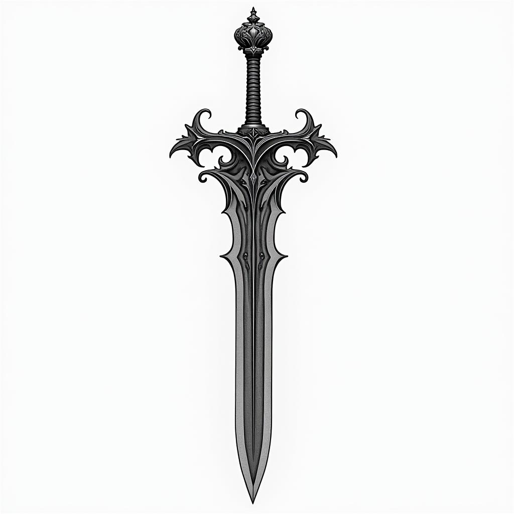 Swordhigly detailed tattoo - Variation 2