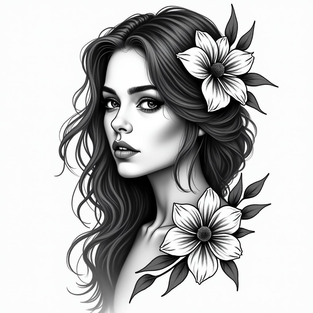 Jeslyn nombre con florhigly detailed tattoo - Variation 4
