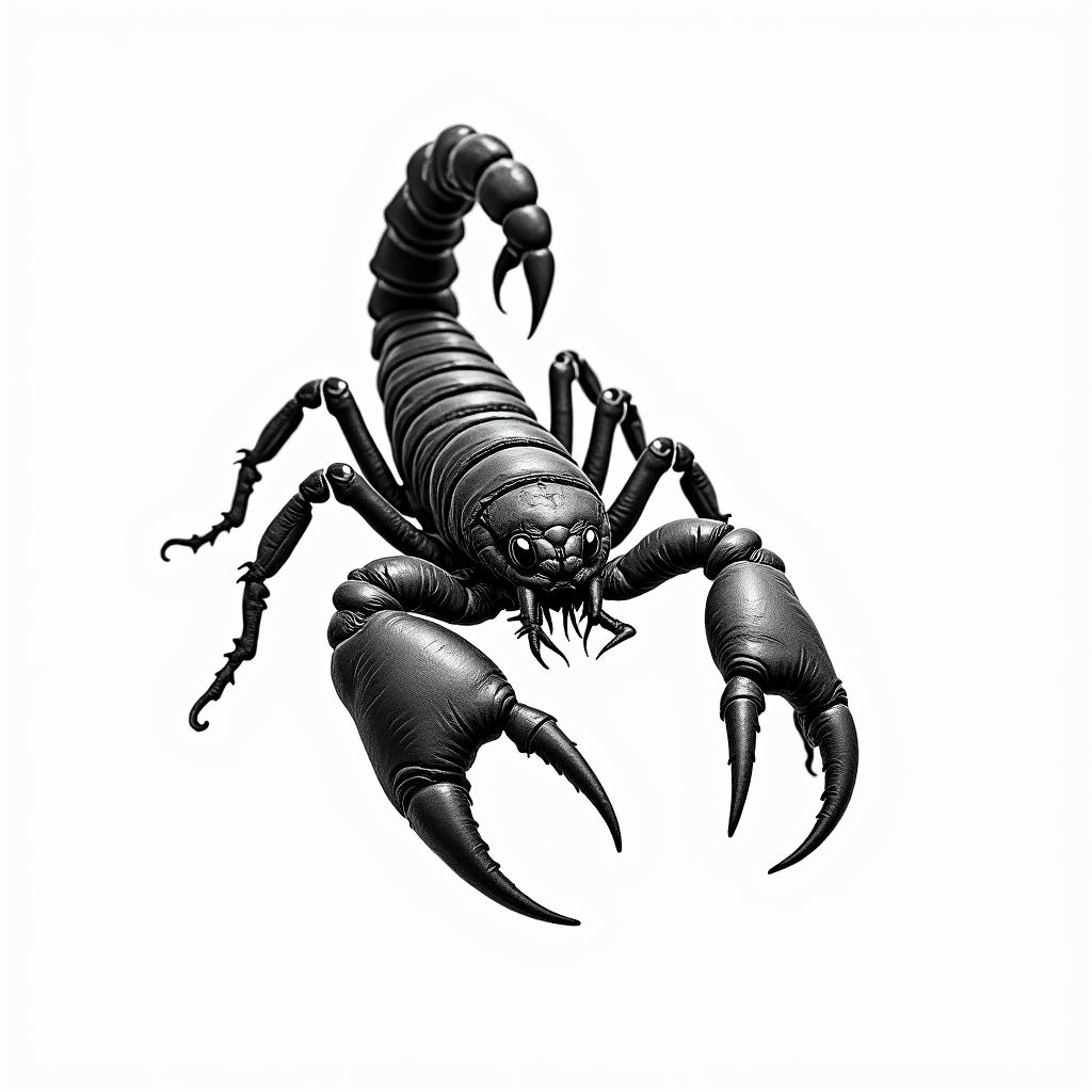 Scorpion with sharp, detailed clawshigly detailed tattoo