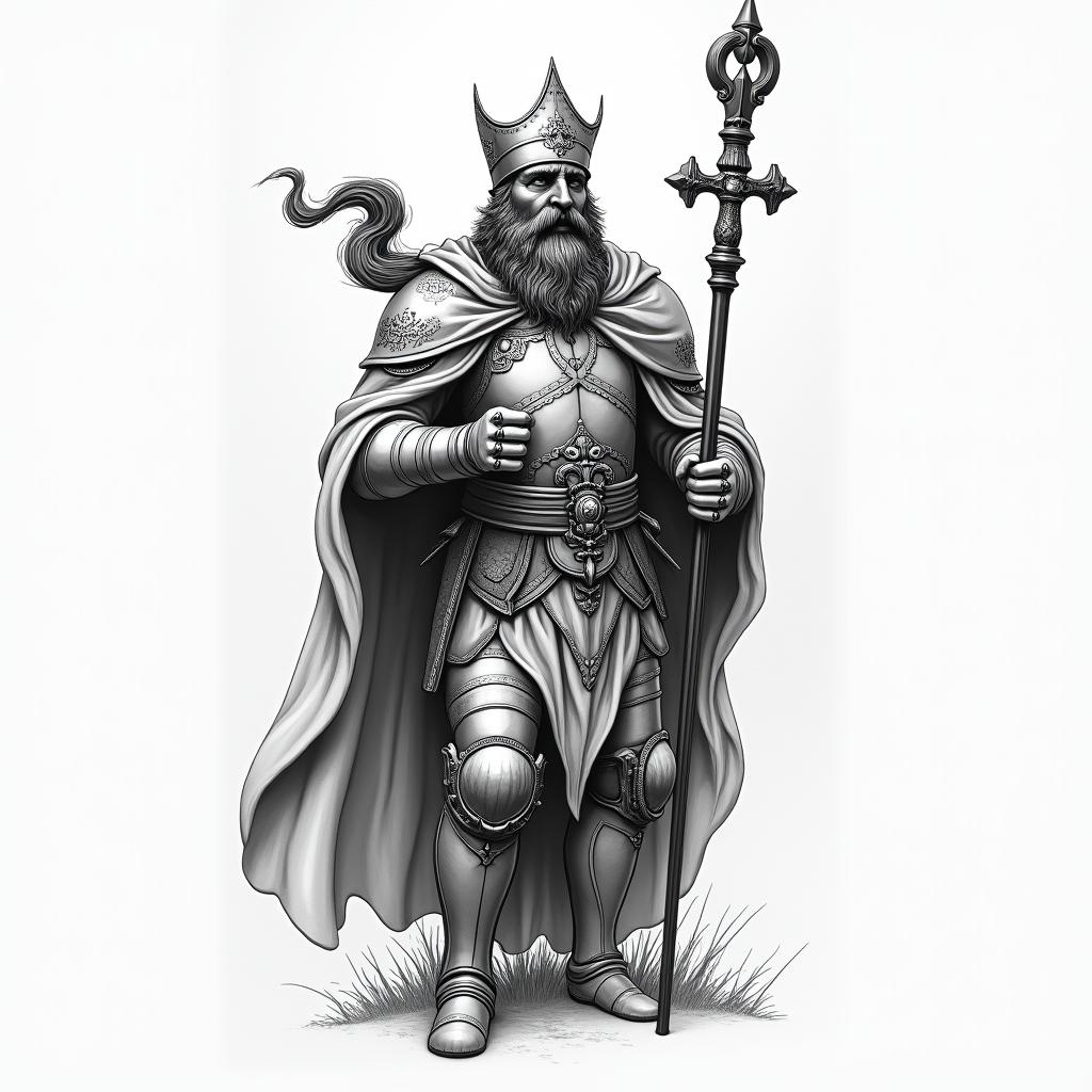 Saint Georgehigly detailed tattoo - Variation 5