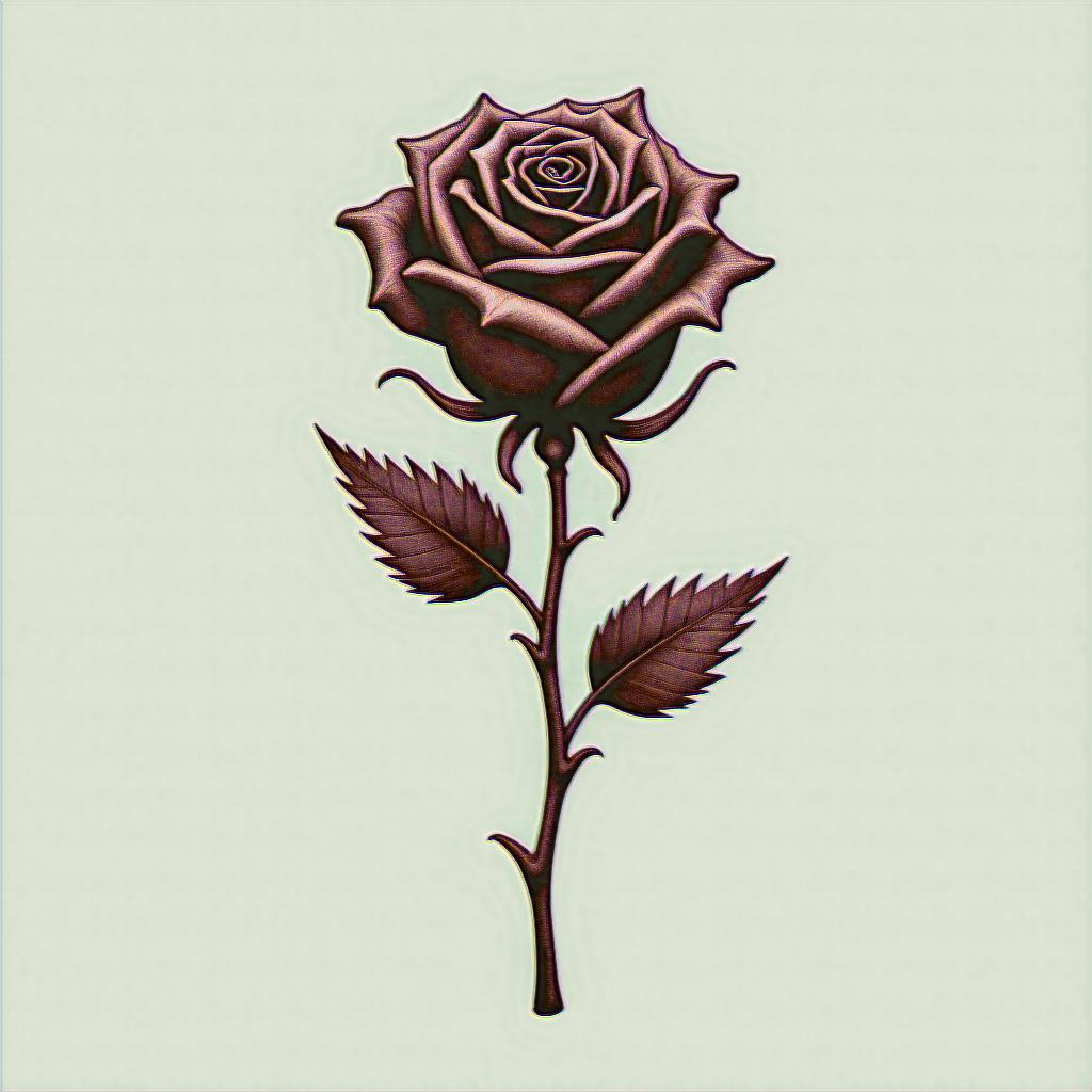 NO bad vibes with rosetext-based tattoo, gothic font ultra-realistic, perfectly placed, high-quality font design, photo-realistic shading, 8k, high quality, finely detailed typography - Variation 3