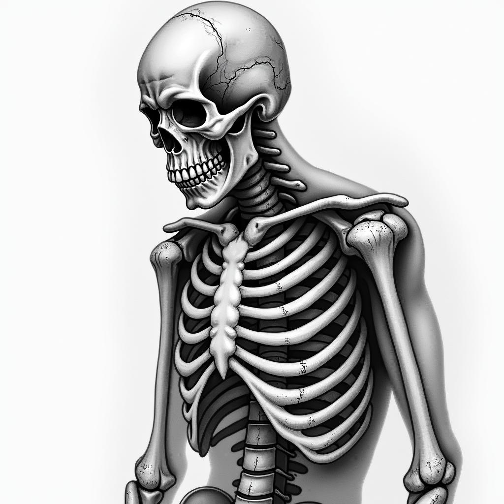 General of the dead man general being the skeleton generalhigly detailed tattoo - Variation 3