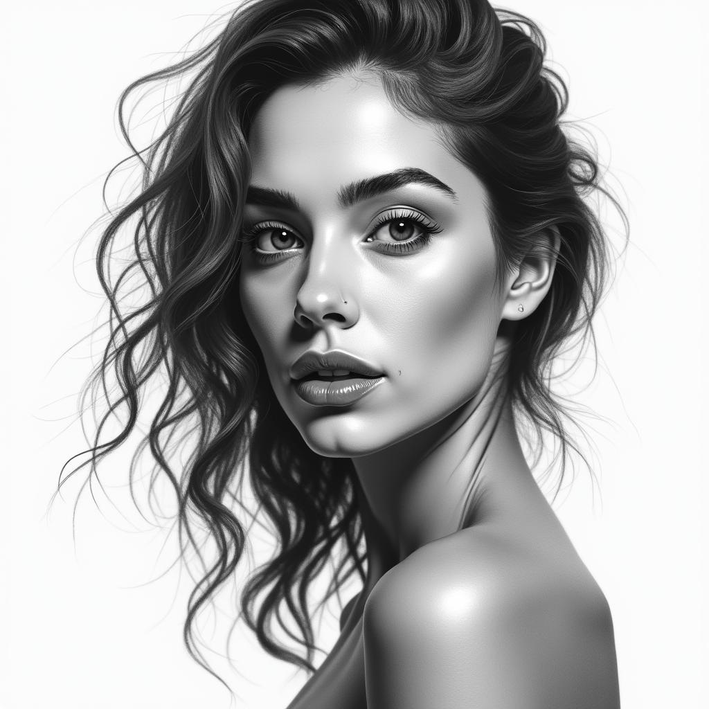 Joana, Carneiro, 21-03-1989in realism tattoo style, featuring a highly detailed, lifelike, capturing every detail, photorealistic, ultra realistic, intricate shading, smooth and sharp, - Variation 4
