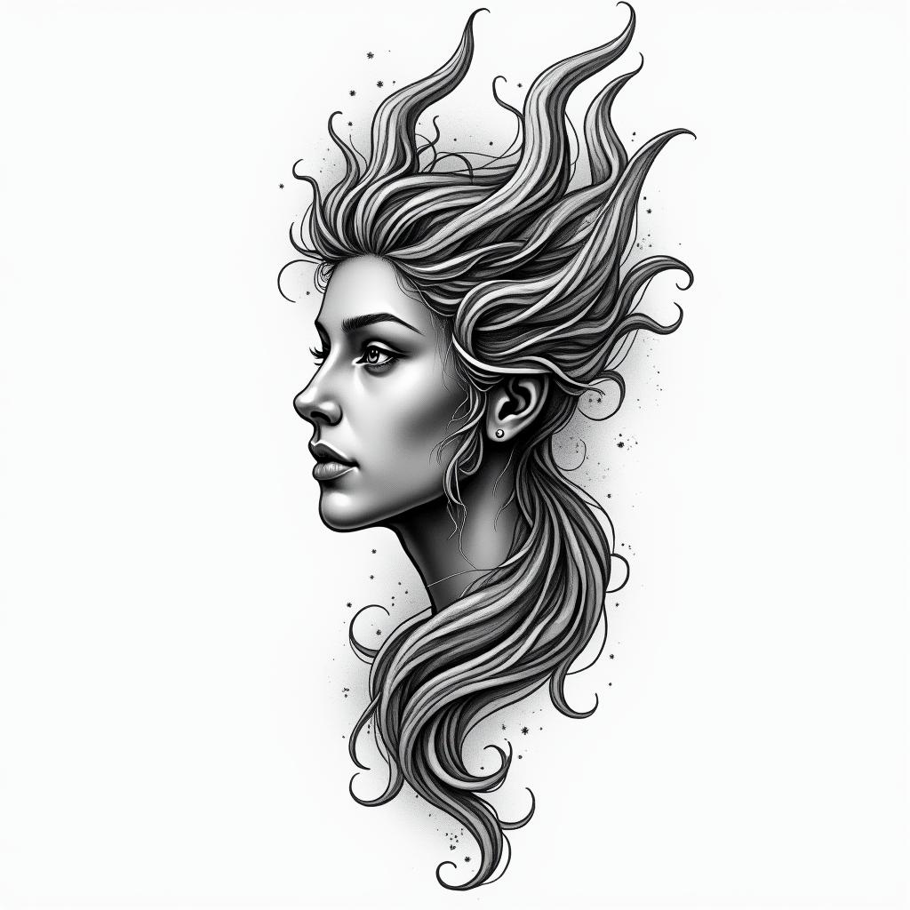 Sagittarius and cancerhigly detailed tattoo