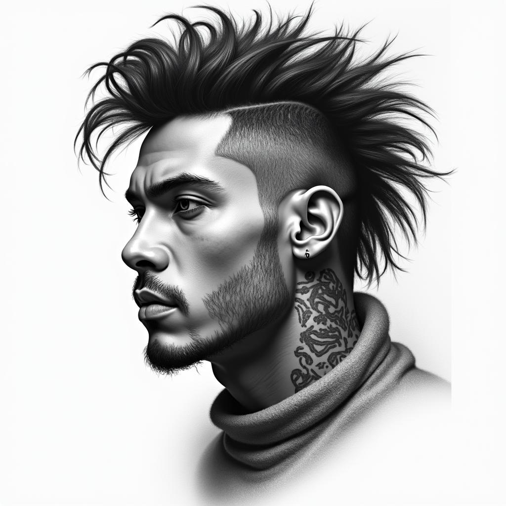 Yair,Aries, Mexicanoin realism tattoo style, featuring a highly detailed, lifelike, capturing every detail, photorealistic, ultra realistic, intricate shading, smooth and sharp,   - Variation 2