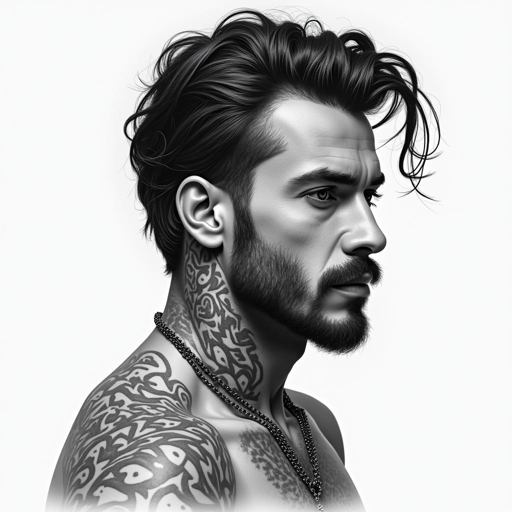 Yair,Aries, Mexicanoin realism tattoo style, featuring a highly detailed, lifelike, capturing every detail, photorealistic, ultra realistic, intricate shading, smooth and sharp,   - Variation 4