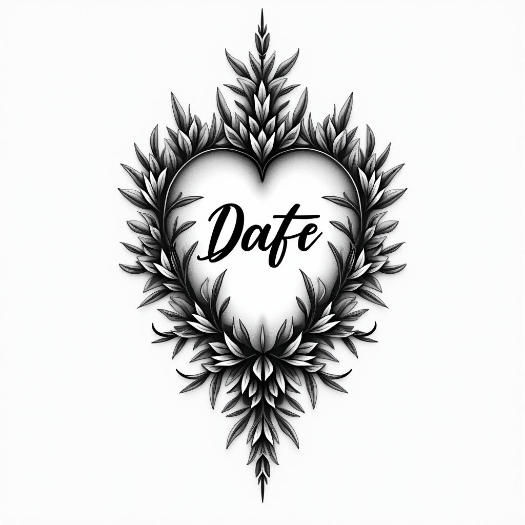 Name date gift of lifehigly detailed tattoo - Variation 2