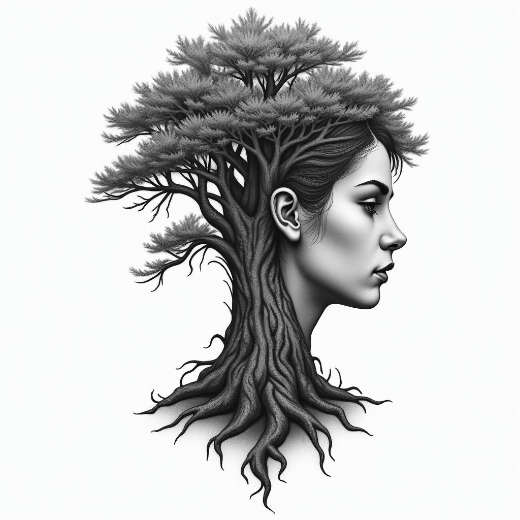 The name zoey with treeshigly detailed tattoo - Variation 7