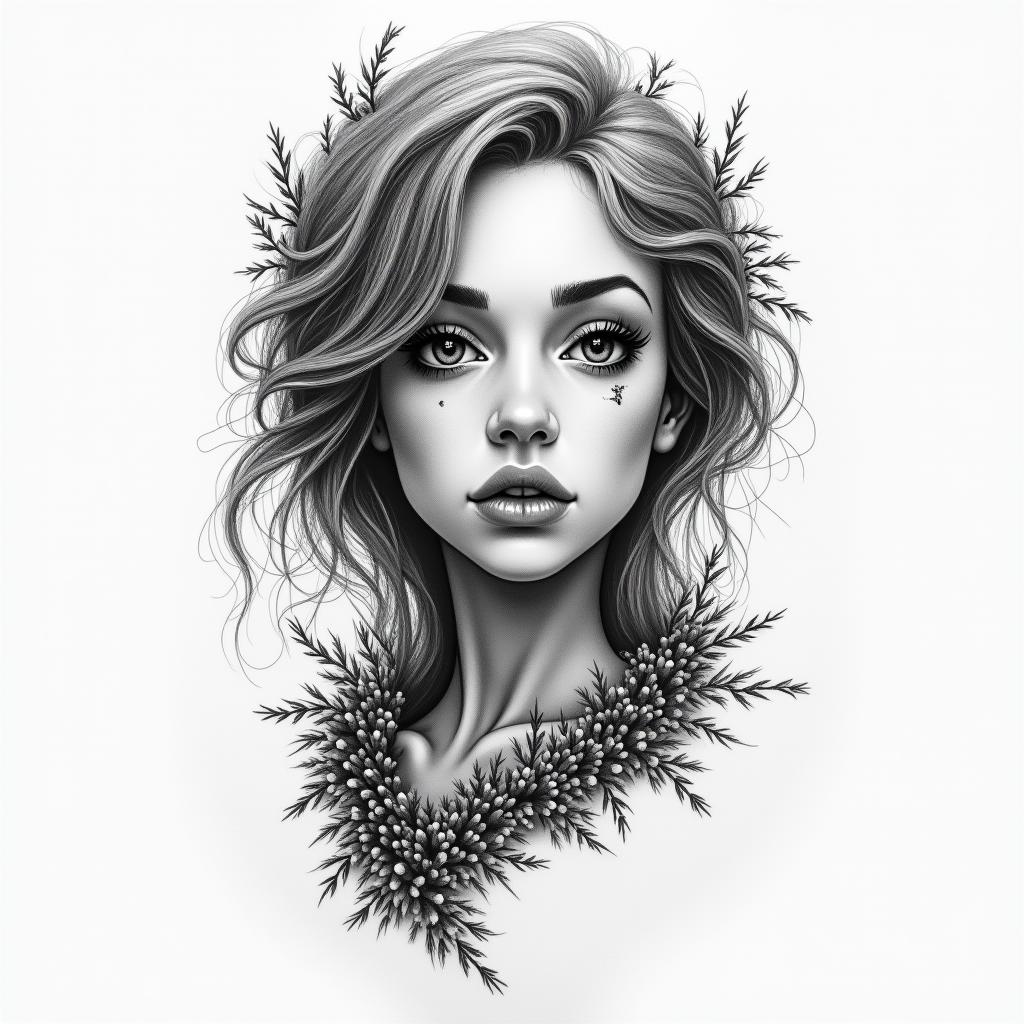 The name zoey with treeshigly detailed tattoo - Variation 6