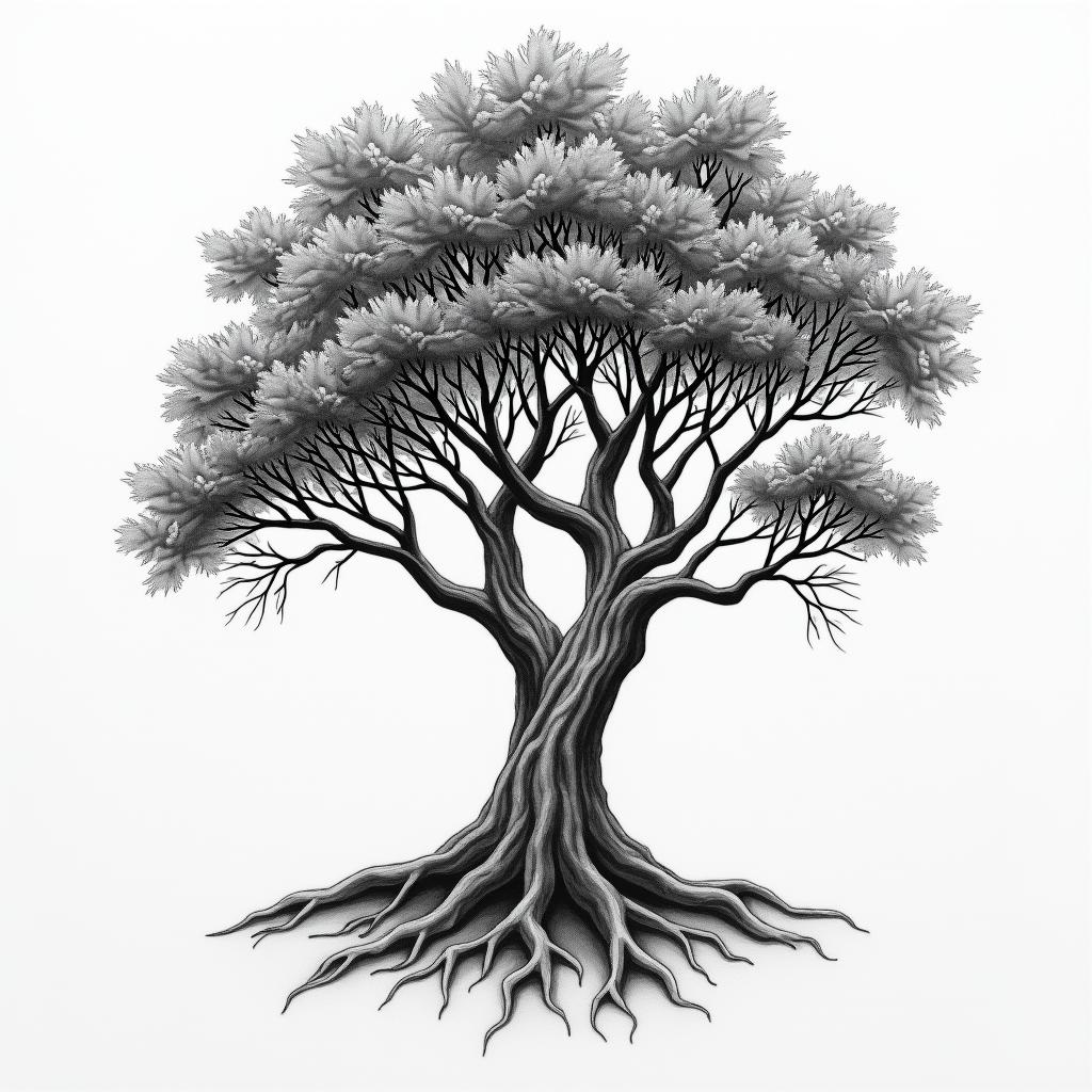 The name zoey with treeshigly detailed tattoo - Variation 8
