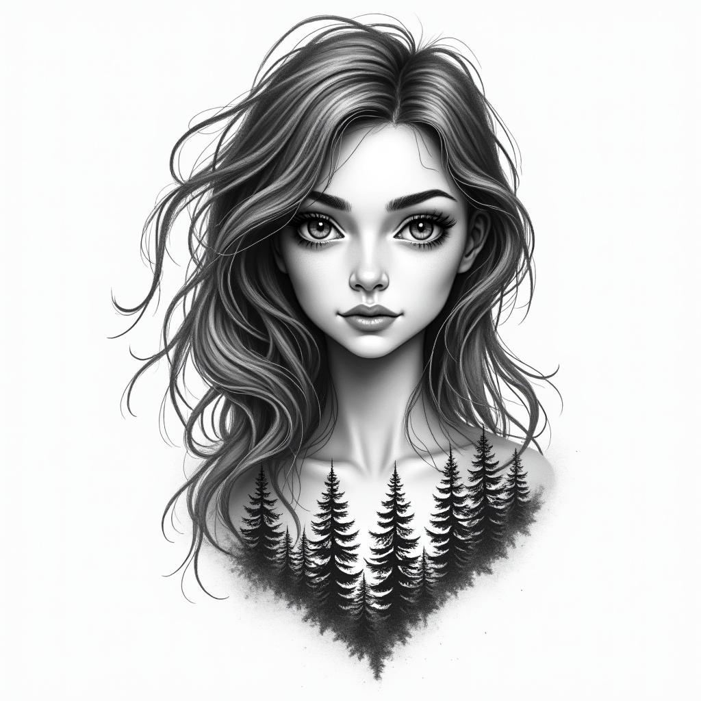 The name zoey with treeshigly detailed tattoo - Variation 5