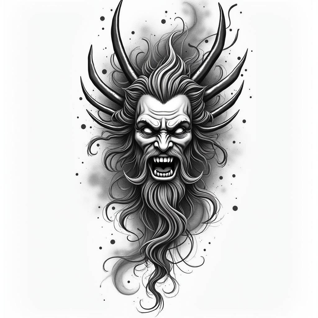 I need a tattoo that shows I have gone through pain and suffering and heartbreakin japanese style tattoo, detailed tattoo, traditional japanese culture tattoo, mythology, 8k - Variation 2