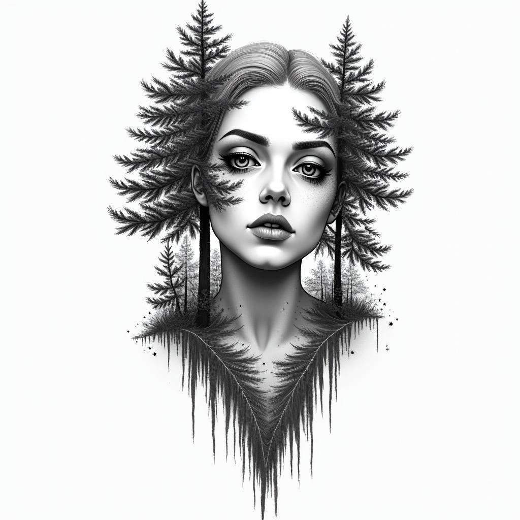 The name zoey with treeshigly detailed tattoo