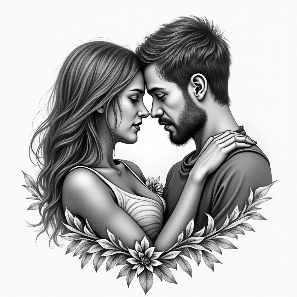 Siblings thru tough time symbolhigly detailed tattoo - Variation 3